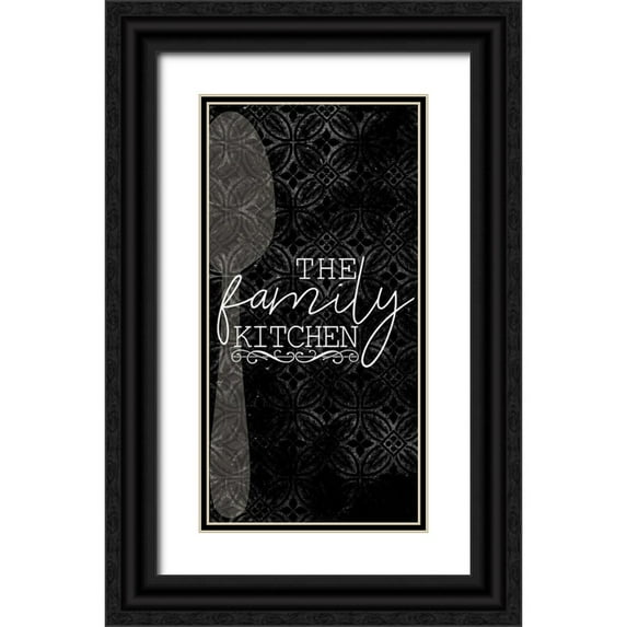 Allen, Kimberly 11x18 Black Ornate Wood Framed with Double Matting Museum Art Print Titled - Family Kitchen 1