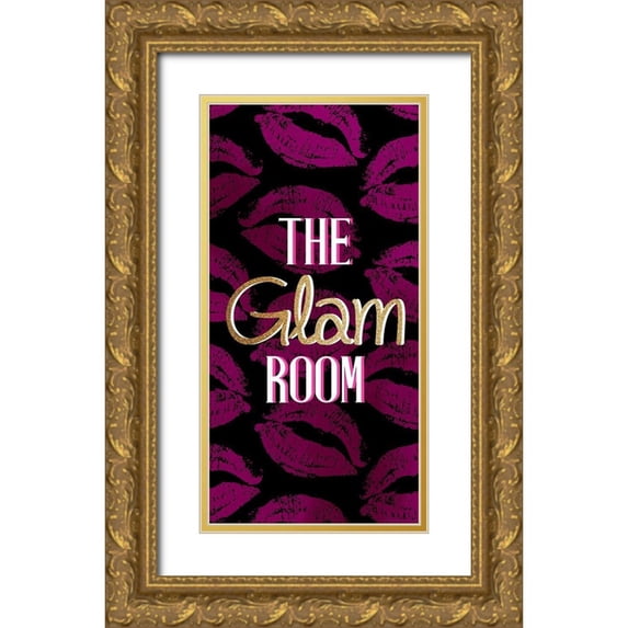 Allen, Kimberly 11x18 Gold Ornate Wood Framed with Double Matting Museum Art Print Titled - The Glam Room