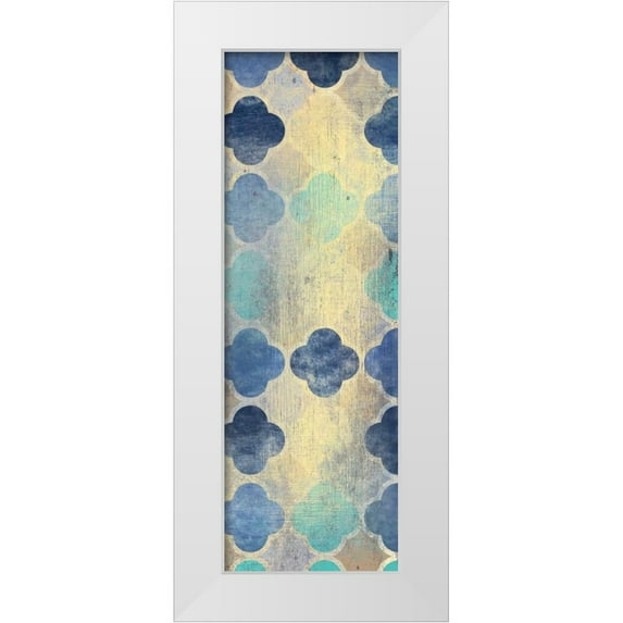 Allen, Kimberly 11x24 White Modern Wood Framed Museum Art Print Titled - Indigo Panel C