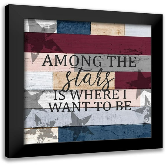 Allen, Kimberly 12x12 Black Modern Framed Museum Art Print Titled - Among the Stars