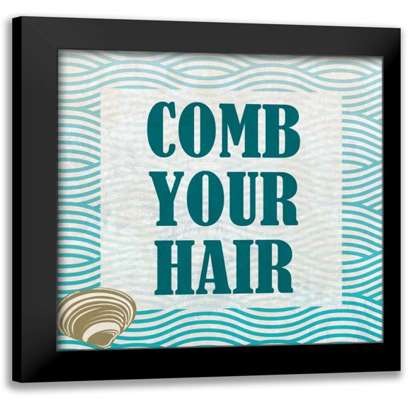 Allen, Kimberly 12x12 Black Modern Framed Museum Art Print Titled - Bath Rules 2