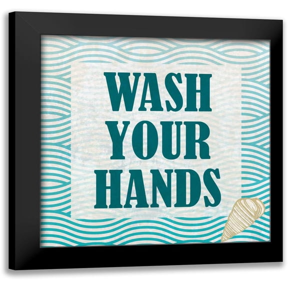Allen, Kimberly 12x12 Black Modern Framed Museum Art Print Titled - Bath Rules 3