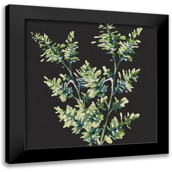 Allen, Kimberly 12x12 Black Modern Framed Museum Art Print Titled - Black Greens 2