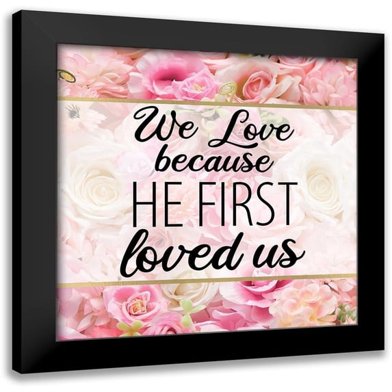 Allen, Kimberly 12x12 Black Modern Framed Museum Art Print Titled - Faith Hope and Love 3