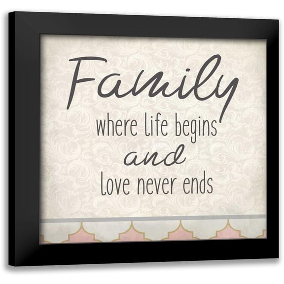 Allen, Kimberly 12x12 Black Modern Framed Museum Art Print Titled - Family Begins 1