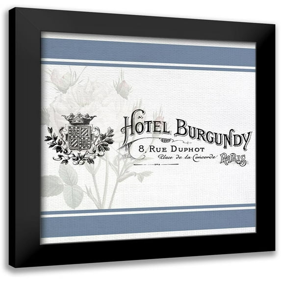Allen, Kimberly 12x12 Black Modern Framed Museum Art Print Titled - French Hotel 2