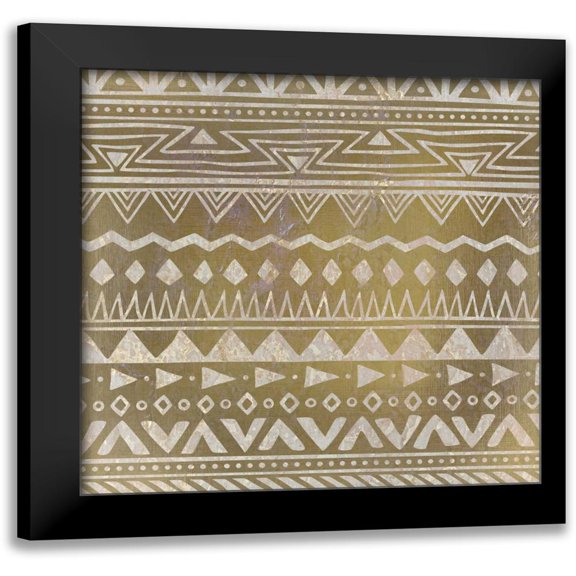 Allen, Kimberly 12x12 Black Modern Framed Museum Art Print Titled - Global Pattern C