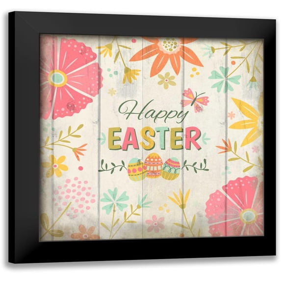 Allen, Kimberly 12x12 Black Modern Framed Museum Art Print Titled - Happy Easter
