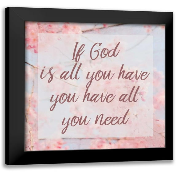 Allen, Kimberly 12x12 Black Modern Framed Museum Art Print Titled - If God