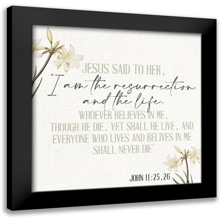 Allen, Kimberly 12x12 Black Modern Framed Museum Art Print Titled - Jesus Said