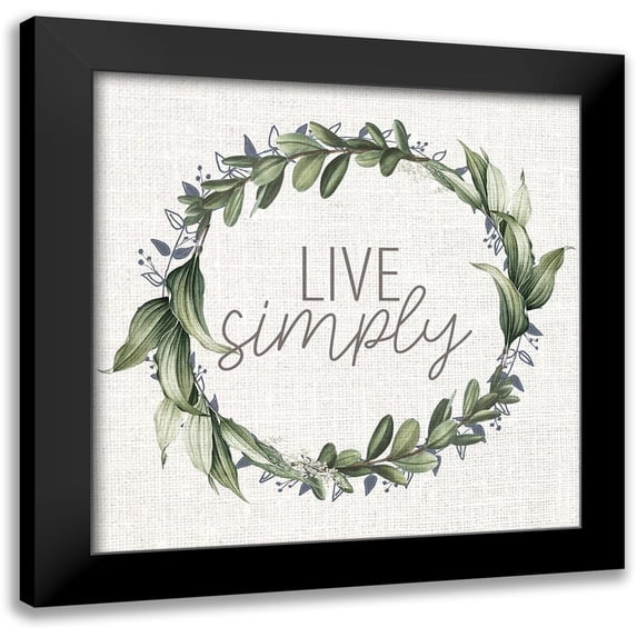 Allen, Kimberly 12x12 Black Modern Framed Museum Art Print Titled - Live Simply Bloom 1