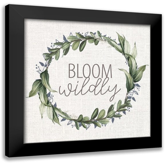 Allen, Kimberly 12x12 Black Modern Framed Museum Art Print Titled - Live Simply Bloom 2