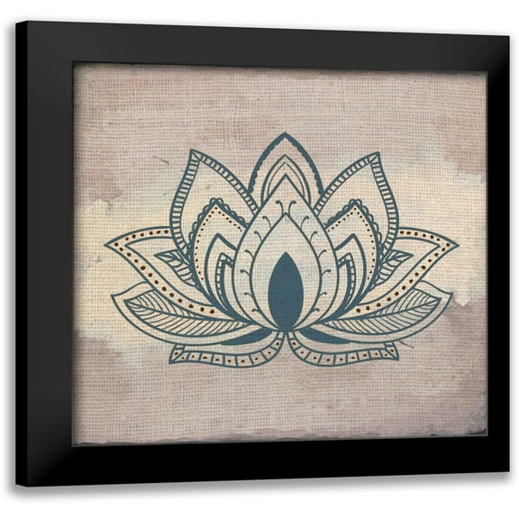 Allen, Kimberly 12x12 Black Modern Framed Museum Art Print Titled - Lovely Henna 2