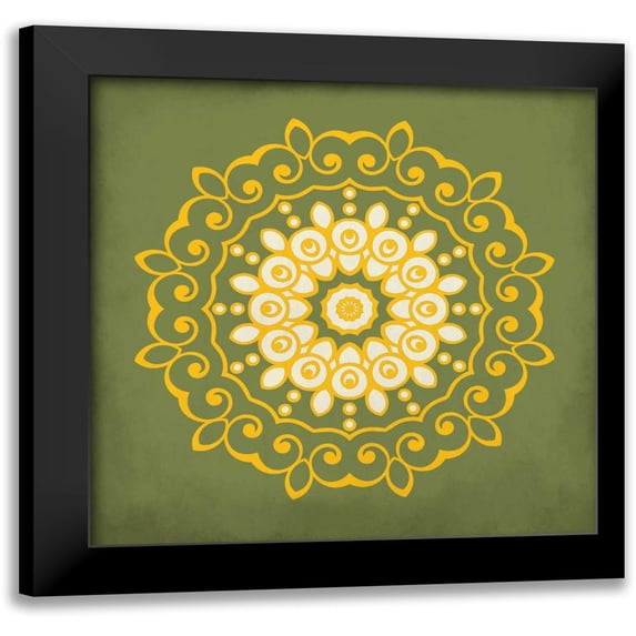 Allen, Kimberly 12x12 Black Modern Framed Museum Art Print Titled - Medallion C