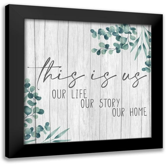Allen, Kimberly 12x12 Black Modern Framed Museum Art Print Titled - Our Wood Panel Square