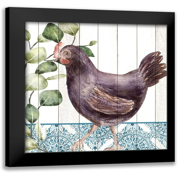 Allen, Kimberly 12x12 Black Modern Framed Museum Art Print Titled - Poultry Farm 3