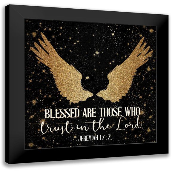 Allen, Kimberly 12x12 Black Modern Framed Museum Art Print Titled - Pray 1