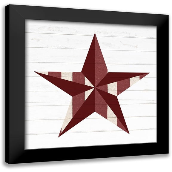 Allen, Kimberly 12x12 Black Modern Framed Museum Art Print Titled - Primitive Star 2