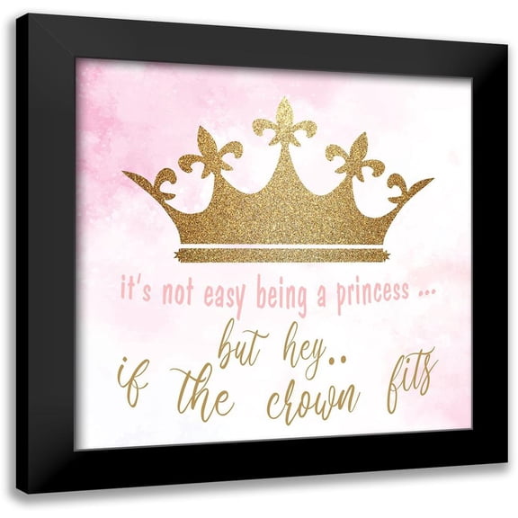 Allen, Kimberly 12x12 Black Modern Framed Museum Art Print Titled - Princess Crown 1