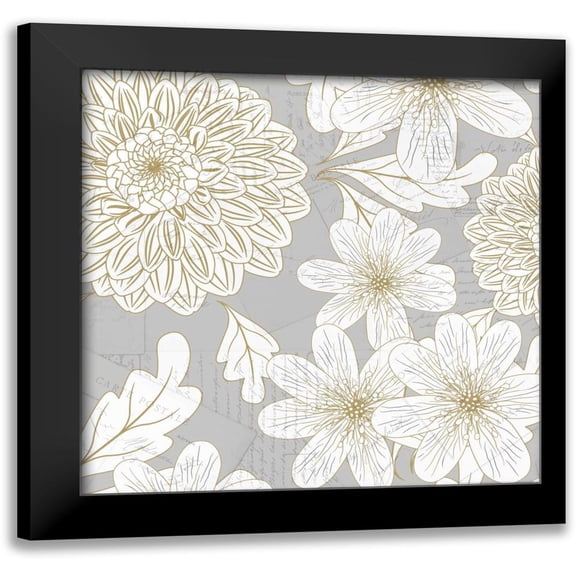 Allen, Kimberly 12x12 Black Modern Framed Museum Art Print Titled - Simply Grey 3