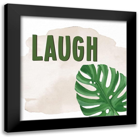 Allen, Kimberly 12x12 Black Modern Framed Museum Art Print Titled - Smile Laugh Play 2
