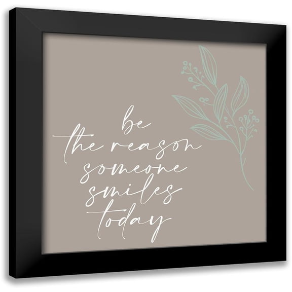 Allen, Kimberly 12x12 Black Modern Framed Museum Art Print Titled - Someone Smiles