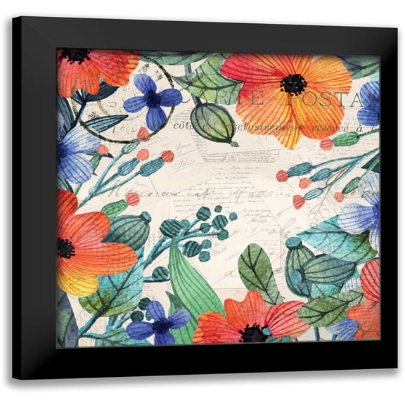 Allen, Kimberly 12x12 Black Modern Framed Museum Art Print Titled - Spring Carte Postale 1