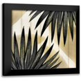 thumbnail image 1 of Allen, Kimberly 12x12 Black Modern Framed Museum Art Print Titled - Tropical Leaves Golden 2, 1 of 5