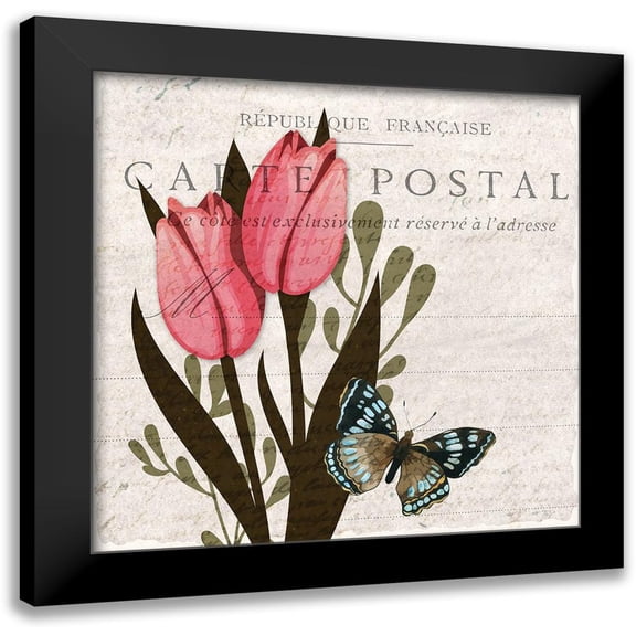 Allen, Kimberly 12x12 Black Modern Framed Museum Art Print Titled - Tulip Postcard 1