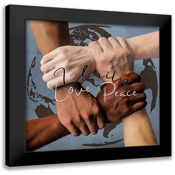 Allen, Kimberly 12x12 Black Modern Framed Museum Art Print Titled - Unity 2