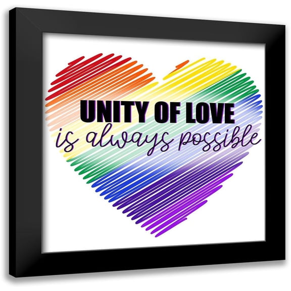 Allen, Kimberly 12x12 Black Modern Framed Museum Art Print Titled - Unity of Love