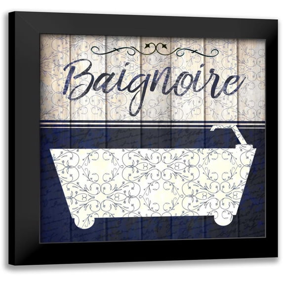 Allen, Kimberly 12x12 Black Modern Framed Museum Art Print Titled - Vintage Tub 2