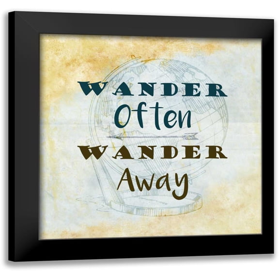 Allen, Kimberly 12x12 Black Modern Framed Museum Art Print Titled - Wander 1
