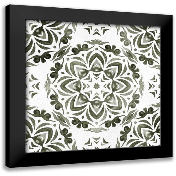 Allen, Kimberly 12x12 Black Modern Framed Museum Art Print Titled - Warm Tile 2