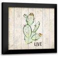 thumbnail image 1 of Allen, Kimberly 12x12 Black Modern Framed Museum Art Print Titled - Watercolor Cactus Live, 1 of 5