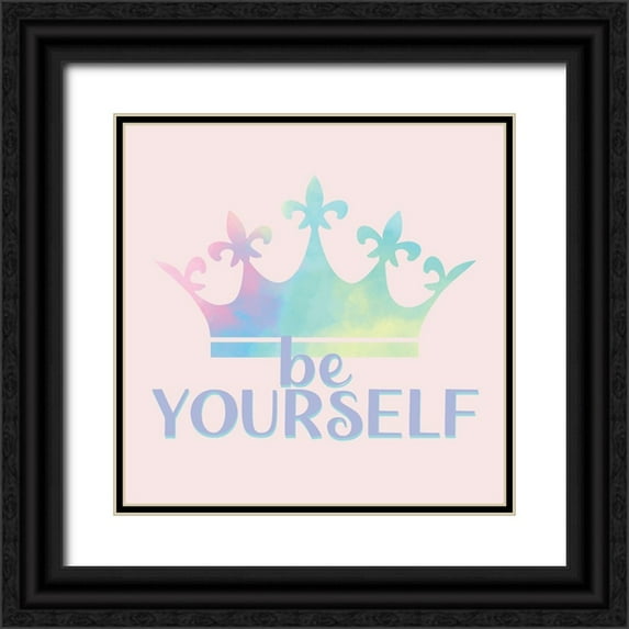 Allen, Kimberly 12x12 Black Ornate Wood Framed with Double Matting Museum Art Print Titled - Be Yourself
