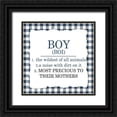 thumbnail image 1 of Allen, Kimberly 12x12 Black Ornate Wood Framed with Double Matting Museum Art Print Titled - Boy Plaid 2, 1 of 4