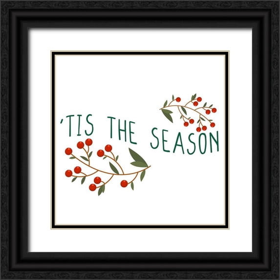 Allen, Kimberly 12x12 Black Ornate Wood Framed with Double Matting Museum Art Print Titled - Christmas Presents 1