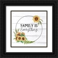 thumbnail image 1 of Allen, Kimberly 12x12 Black Ornate Wood Framed with Double Matting Museum Art Print Titled - Family Is Everything Sunflowers, 1 of 4