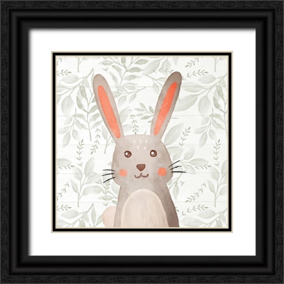 Allen, Kimberly 12x12 Black Ornate Wood Framed with Double Matting Museum Art Print Titled - Woodland Love 1