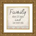 thumbnail image 1 of Allen, Kimberly 12x12 Gold Ornate Wood Framed with Double Matting Museum Art Print Titled - Family Begins 1, 1 of 4