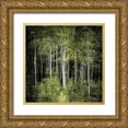 thumbnail image 1 of Allen, Kimberly 12x12 Gold Ornate Wood Framed with Double Matting Museum Art Print Titled - Forest Green Birches, 1 of 4