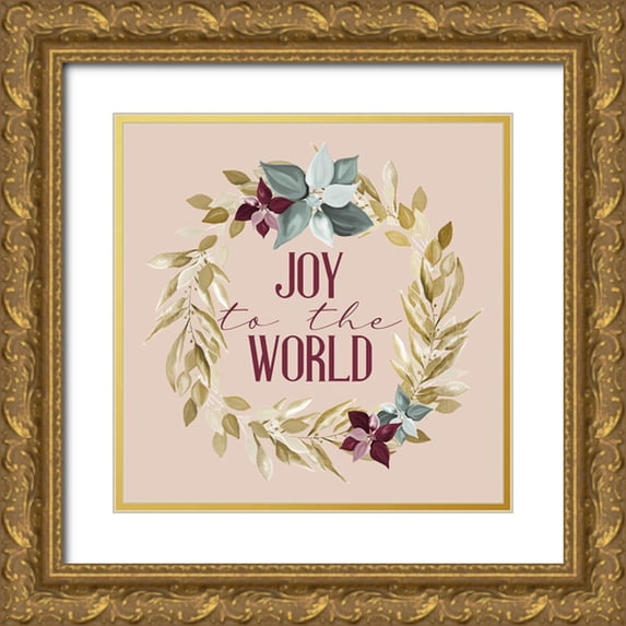 Allen, Kimberly 12x12 Gold Ornate Wood Framed with Double Matting Museum Art Print Titled - Joy to the World