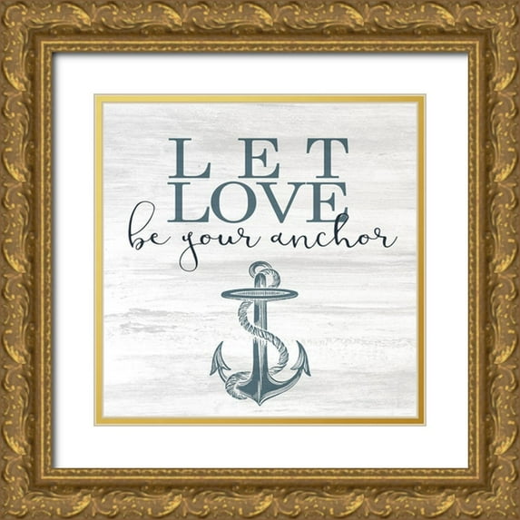 Allen, Kimberly 12x12 Gold Ornate Wood Framed with Double Matting Museum Art Print Titled - Let Love Hope 1