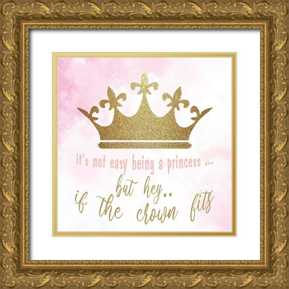 Allen, Kimberly 12x12 Gold Ornate Wood Framed with Double Matting Museum Art Print Titled - Princess Crown 1