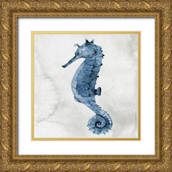 Allen, Kimberly 12x12 Gold Ornate Wood Framed with Double Matting Museum Art Print Titled - Sea Life 1