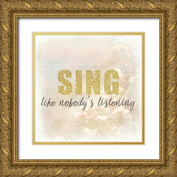 Allen, Kimberly 12x12 Gold Ornate Wood Framed with Double Matting Museum Art Print Titled - Sing