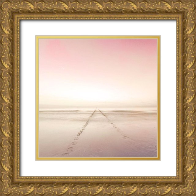 Allen, Kimberly 12x12 Gold Ornate Wood Framed with Double Matting Museum Art Print Titled - Water Pathway 2