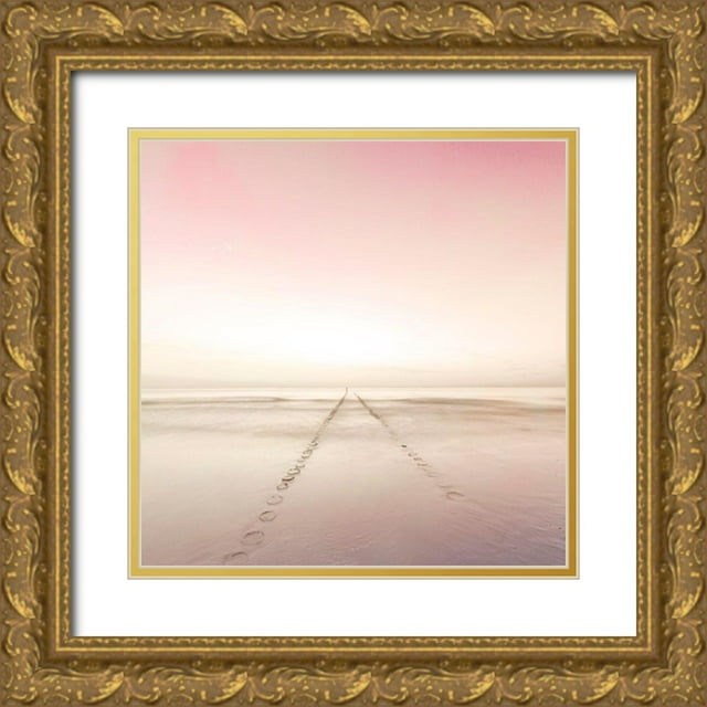 Allen, Kimberly 12x12 Gold Ornate Wood Framed with Double Matting Museum Art Print Titled - Water Pathway 2