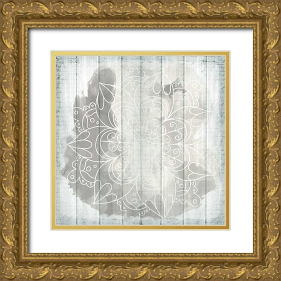 Allen, Kimberly 12x12 Gold Ornate Wood Framed with Double Matting Museum Art Print Titled - Watercolor 3